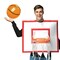Adult Basketball Hoop Costume Poly Foam Tunic Inflatable Ball